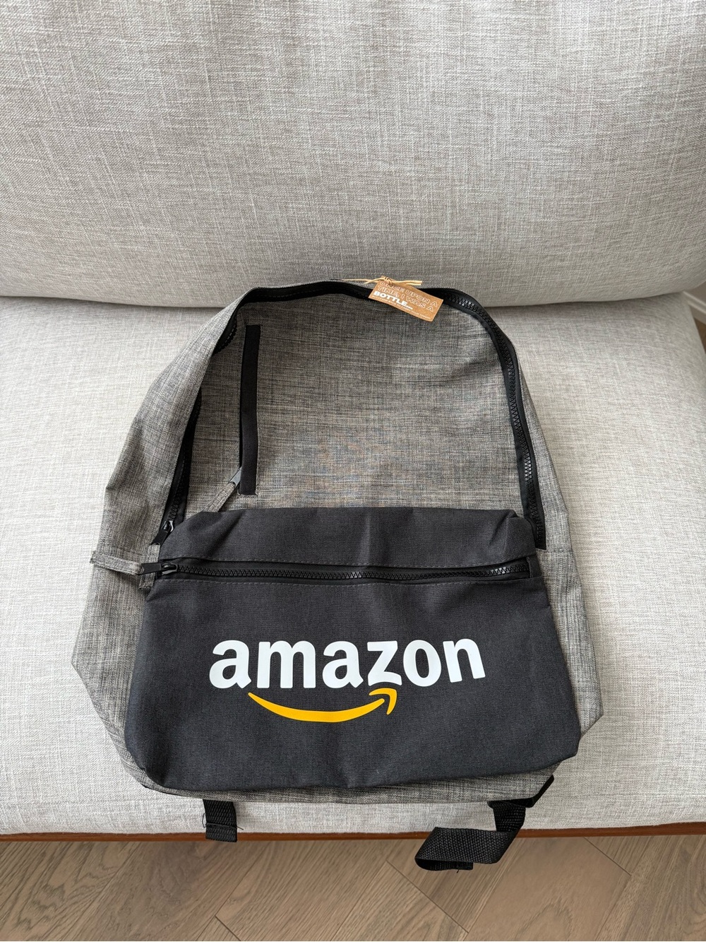 Amazon Black and Gray Logo backpack